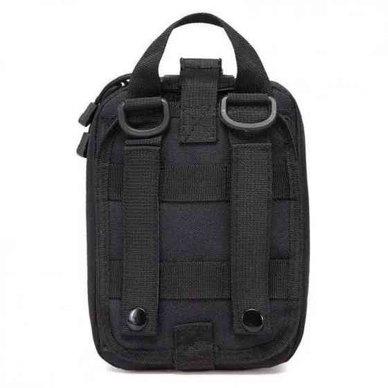 Сумка-аптечка тактическая на системе Molle (без наполнения),20х15х8 A87 Черний / Быстросъемная военная аптечка Киев