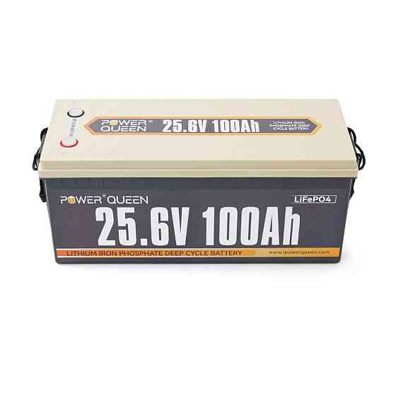 Акумуляторна батарея LiFePO4 Power Queen 25.6V 100Ah, 2560Wh, BMS 100A, 532*207*215мм Київ