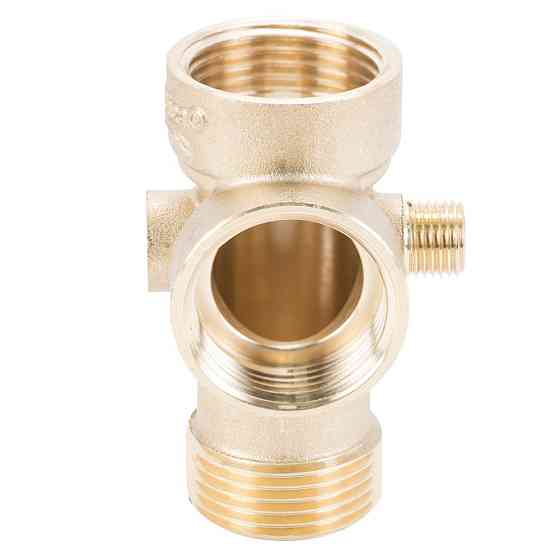 З"єднувач п'яти вивідний 80мм 1"м×1"F×1"F×1/4"M×1/4" F∠180° AQUATICA (779599) Рівне