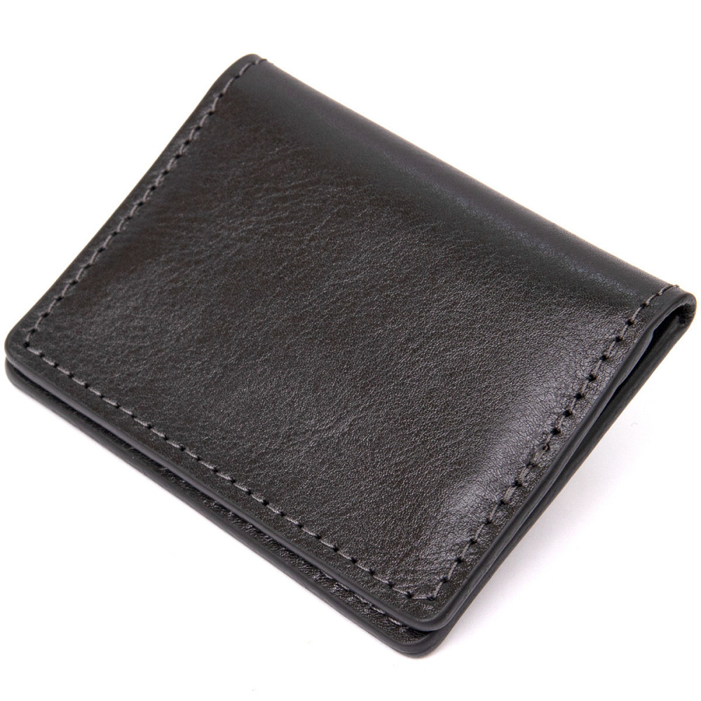 Кожаная обложка для автодокументов GRANDE PELLE 11495 Черный Киев - изображение 2