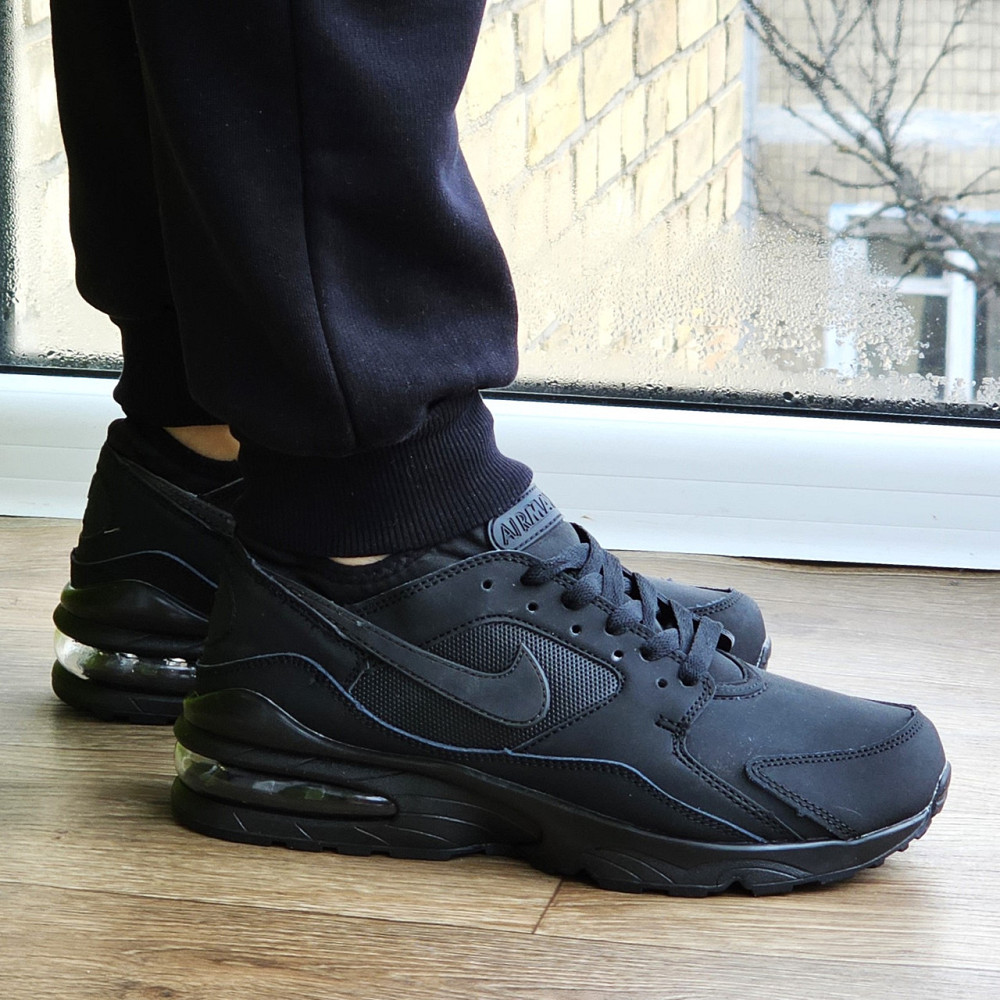Чоловічі Чорні Кросівки Nike Air Max 93 Шкіряні Найк (розміри: 41,42,43,44,45) — 93-1 Відео Огляд Дніпро - фото 9