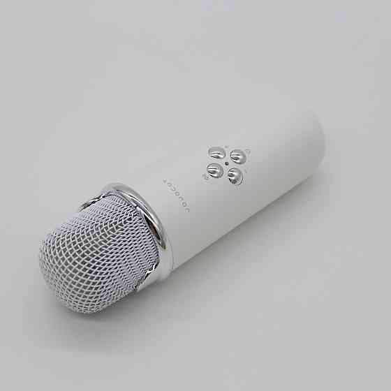 Колонка для караоке з мікрофоном на акумуляторі, Білий / Блютуз колонка з мікрофоном / Караоке колонка Київ