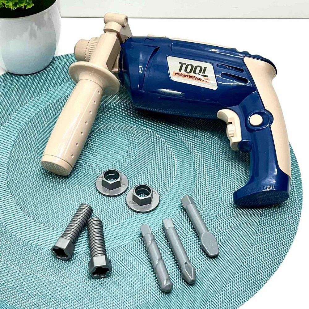 Набір інструментів з перфоратором 29-22-7,5см Синьо-бежевий (6812) Чернігів - фото 1