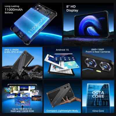 Планшет OUKITEL RT3 plus 8" 4/128GB/ NFC / LTE Black (6941749808516) Винница