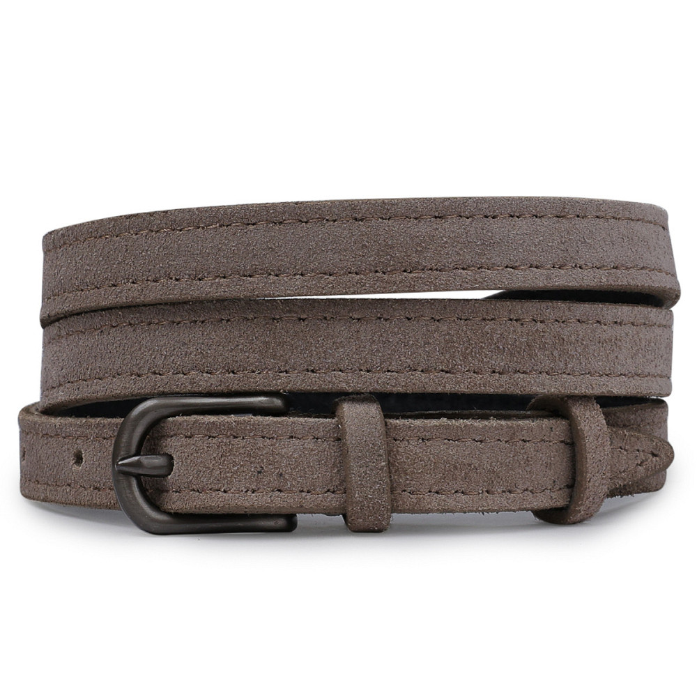 Женский замшевый ремень Vintage 20771 Серый Киев - изображение 1