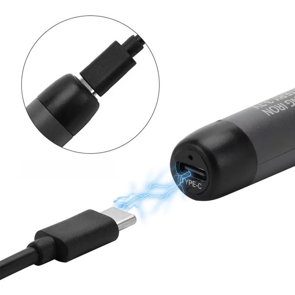 Паяльник с регулировкой температуры 8Вт, USB, 260-420°C, C200S G SET / Портативный паяльник / USB паяльник Киев - изображение 7