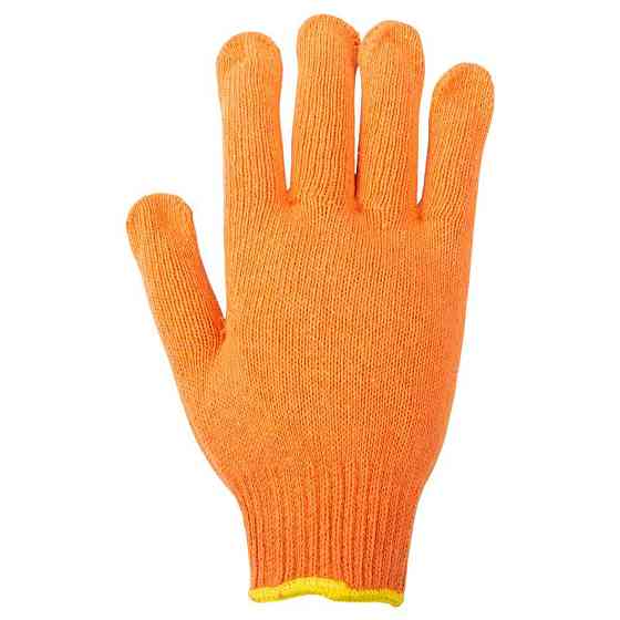 Трикотажные перчатки с точечным ПВХ покрытием р10 Универсал (оранжевые) КРАТНО 12 парам SIGMA Ровно