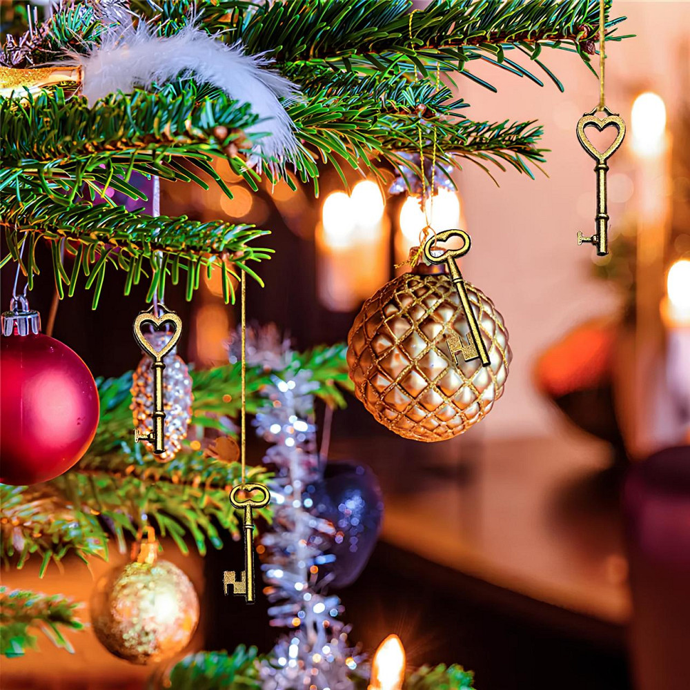 Ретро підвіски ключі RESTEQ 125 шт, металеві підвіски для біжутерії, декоративні вінтажні ключі, фурнітура для скрапбукінгу, Київ - фото 6