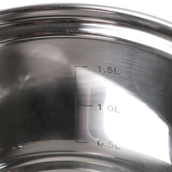 Каструля нержавіюча сталь 3,9л з кришкою порожнисті ручки 5620S KAMILLE Житомир