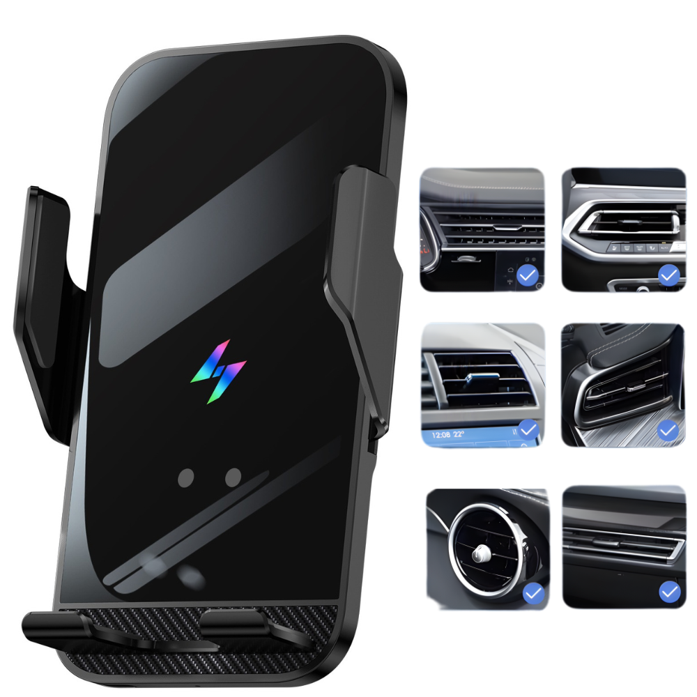 Держатель для телефона,автомобильный с беспроводной зарядкой 15W с функцией автоматического открытия и закрытия,чёрный Каменец-Подольский - изображение 5