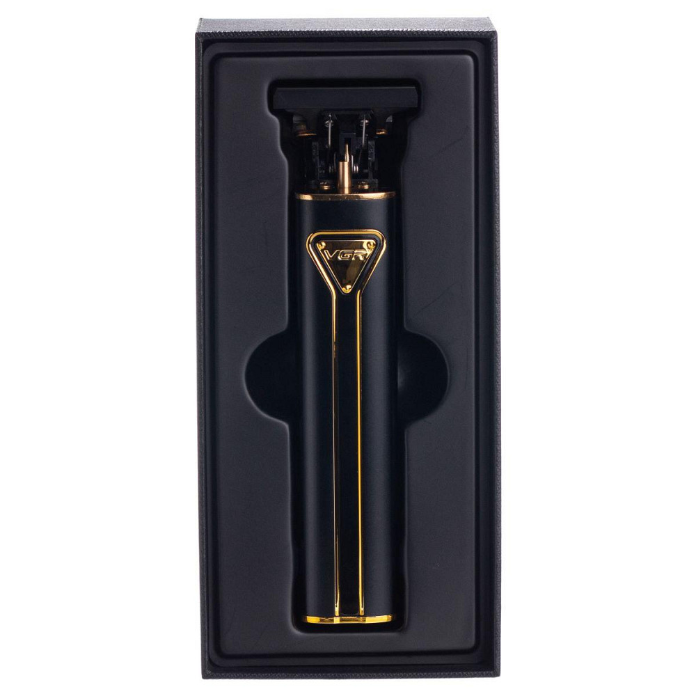 Тример для стрижки волосся акумуляторний 4 насадки Чорний VGR V-009 Київ - фото 7