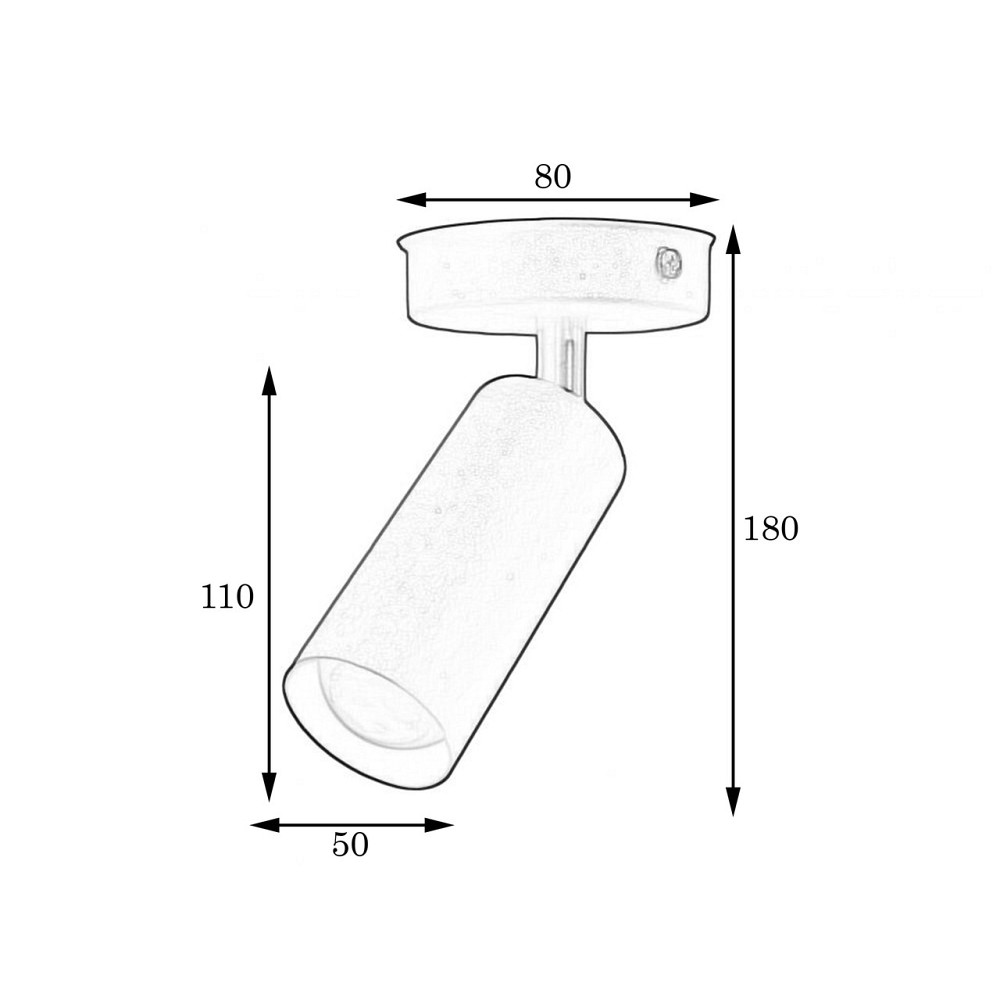 Світильник циліндр поворотний Е27 Tube MR 1105-1 GR Київ - фото 4