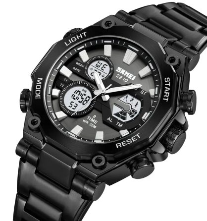 Часы мужские наручные кварцевые Skmei 2210 Черный Киев