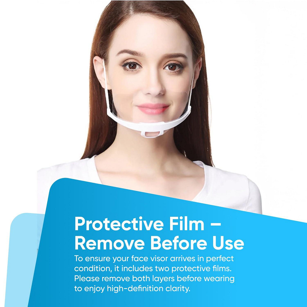 Прозорий захисний щиток, багаторазова прозора маска для обличчя Innoocare 10шт Луцьк - фото 2