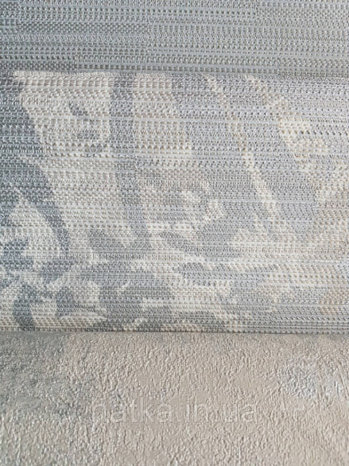 Шпалери вінілові на флізелін Sirpi Alta gamma Sempre 3 абстракція листя бежеві на сіро золотистому 3д Київ - фото 2