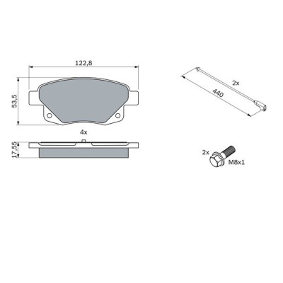 Тормозные колодки Bosch 0 986 494 171 Винница - изображение 2