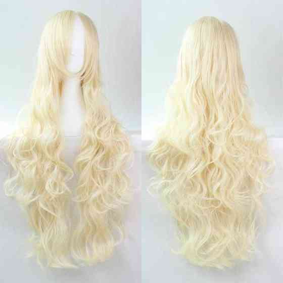 Перука хвиляста аніме косплей "Блондинка" - 80см - Блонд Вінниця