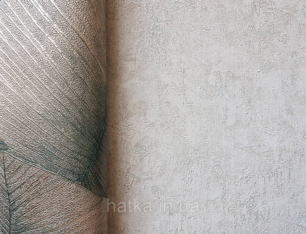 Шпалери вінілові на флізеліні Marburg Kumano 1.06х10 під штукатурку болотні коричневі зелені 34572 Київ - фото 2