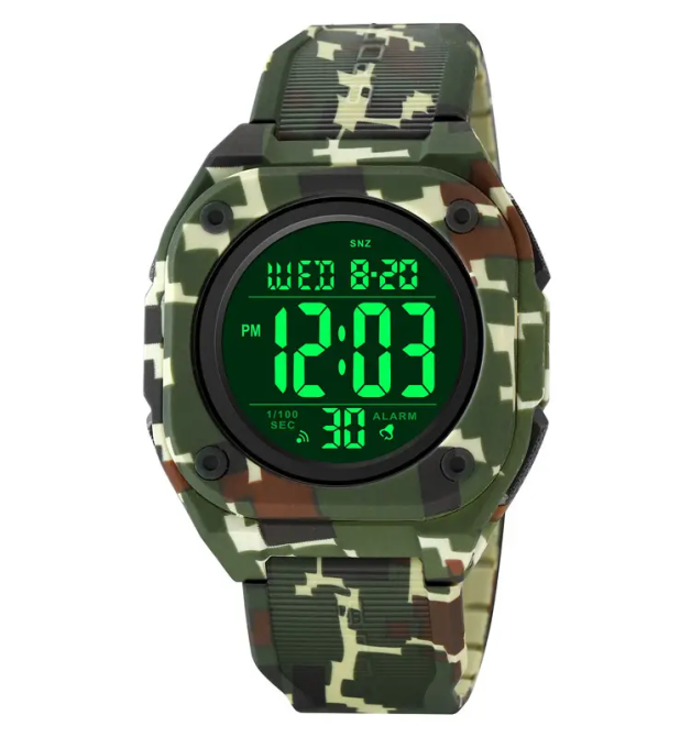 Часы мужские наручные спортивные Skmei 2160 (Зеленый камуфляж) Винница - изображение 3