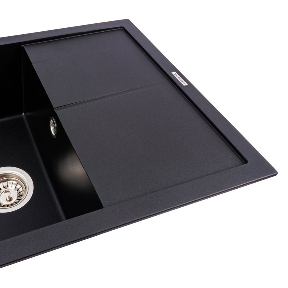 VALESO Комплект: Мийка гранітна 7950 CALYPSO VALESO + Змішувач Q411MB + Сифон (Чорний) Киев - изображение 4