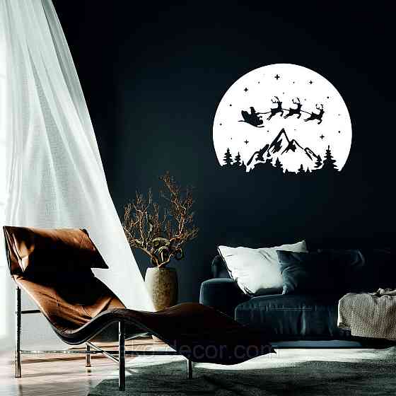 Декоративное настенное Панно «Новый год», Декор на стену 110*87 см, Белый Киев