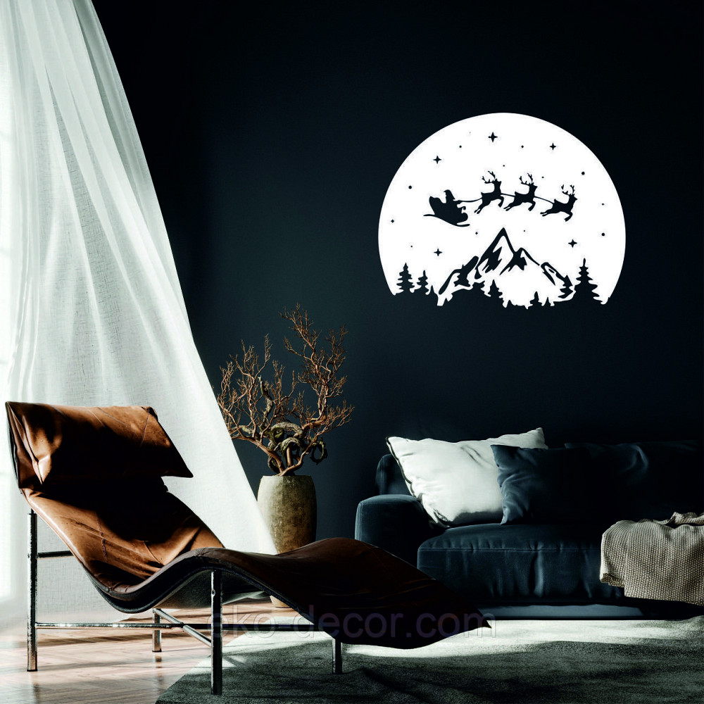 Декоративное настенное Панно «Новый год», Декор на стену 110*87 см, Белый Киев - изображение 1