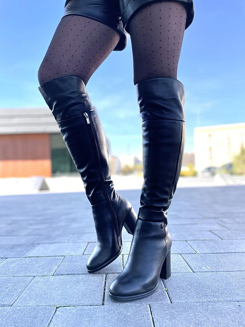 Stepter Ботфорты женские STEPTER черные натуральная кожа зима евро-хутро 36р.38р.40р. (3905) Коломия - фото 8