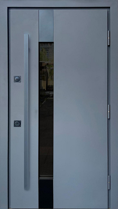 Дверь уличная серия СТРОНГ с ТЕРМОРАЗРЫВОМ модель ТЕРМИКС длинная ручка 860 Киев - изображение 1