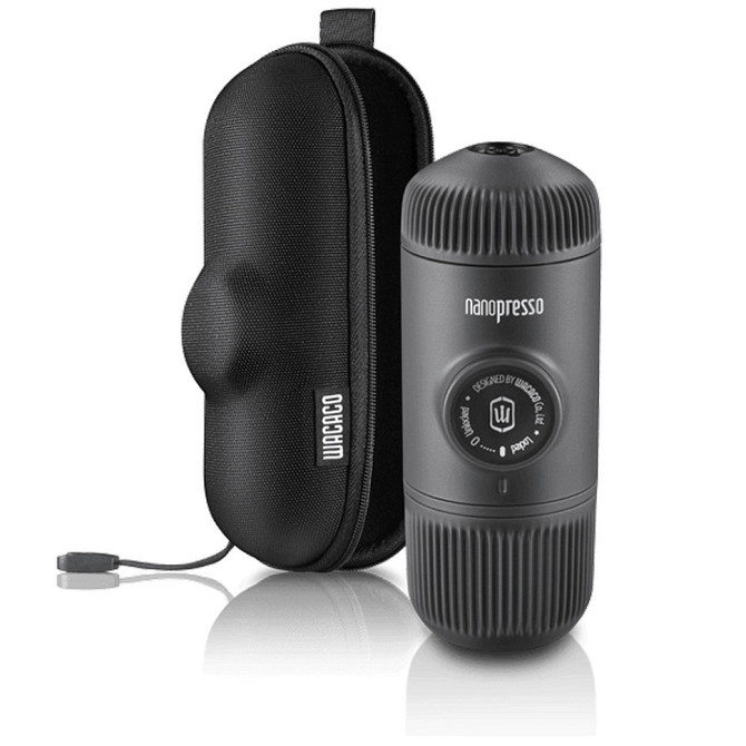 Эспрессо-кофеварка Wacaco Nanopresso 18 бар 80мл с чехлом Серый Винница - изображение 1