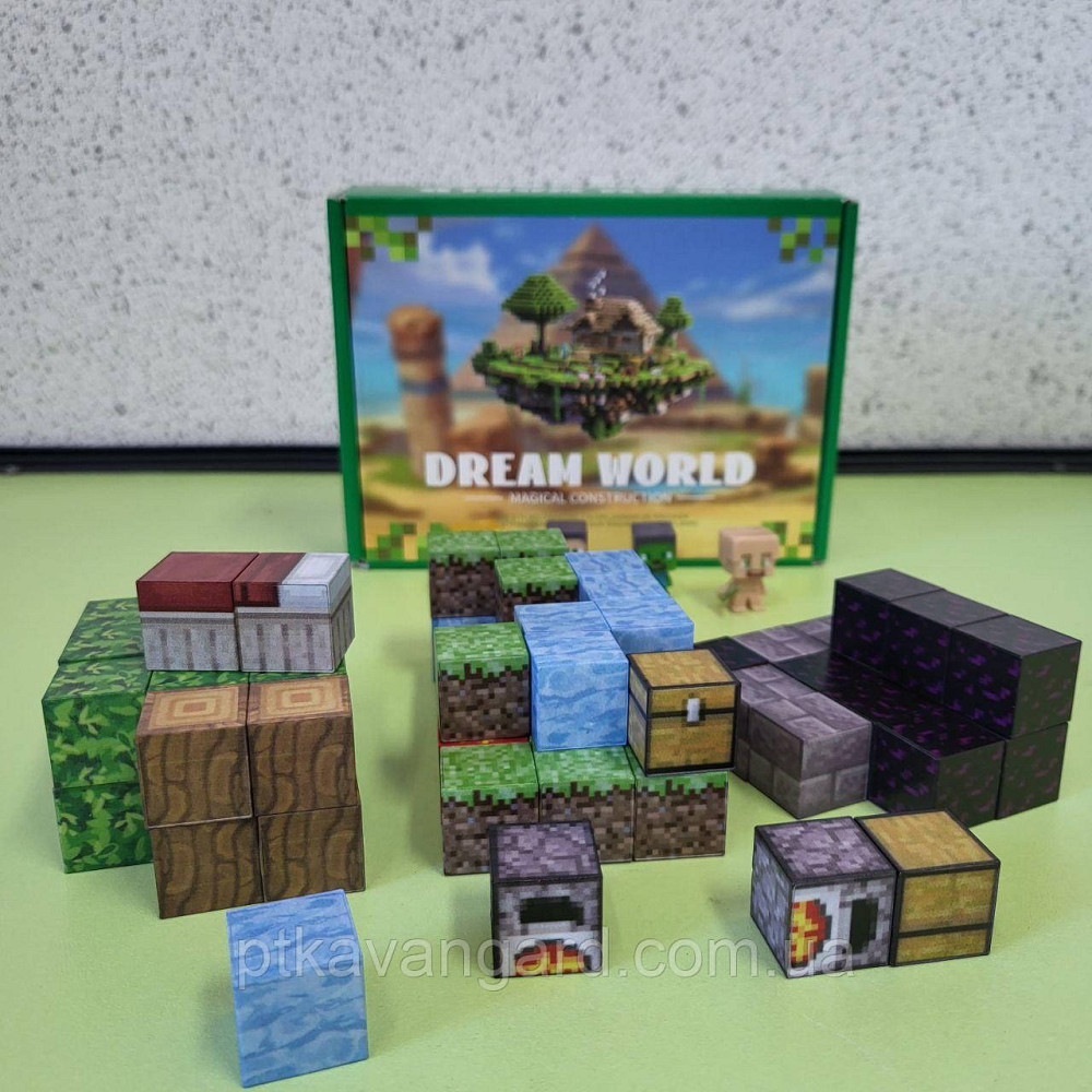 Конструктор магнітний Майнкрафт 72 магнітних блоков Dream World LZCK 067 Хмельницький - фото 2