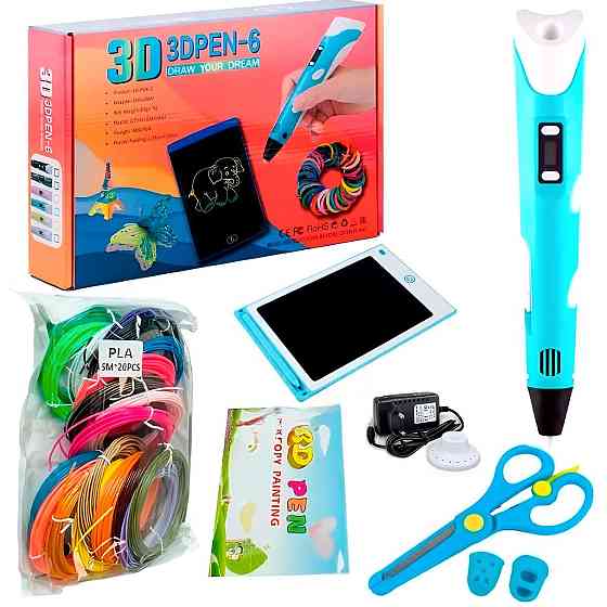 Набор 3D-ручка с трафаретами и планшетом,от сети,3DPEN-6,Цвет ручки Рандом SBR Киев