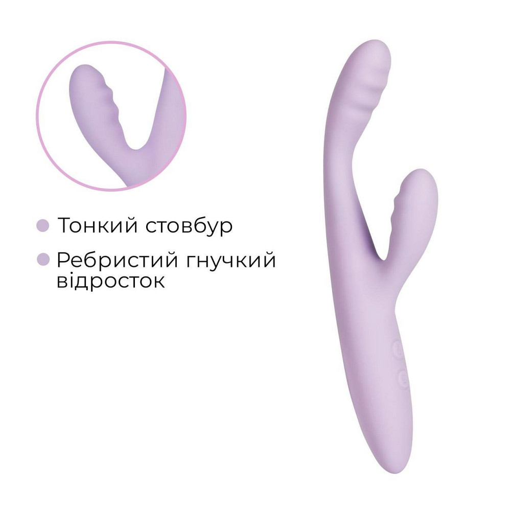 Тонкий кролик-вибратор Svakom Cici+ 2 Lilac, управление со смартфона, подогрев до 38 °C Sex Aura Киев - изображение 6