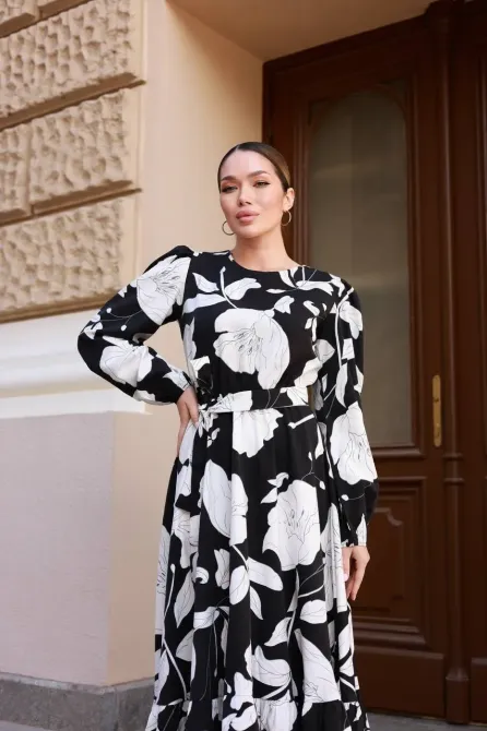 Трендова сукня міді з льону жатка Одеса - фото 17