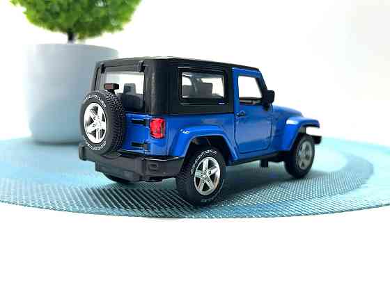 Машина металева Автопром Jeep Wrangler світло звук відчиняються двері капот 1:32 Синя (68331) Чернігів