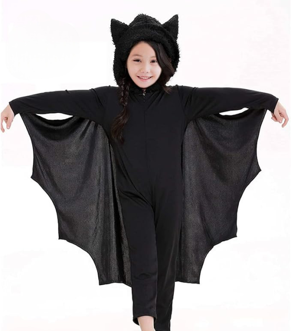 Дитячий костюм кажана, летючої миші комбінезон з капюшоном крилами печатками для Хеловіну карнавалу ранковий на 115-130см 6-9років Київ - фото 1