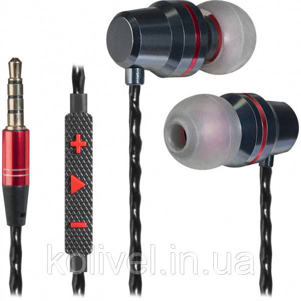 Гарнітура для смартфонів Defender Tanto чорно-сіра, кабель 1,2 м (64451) Киев - изображение 1
