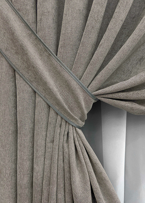 Комплект готовых штор VR-Textil Шенилл премиум VELMIRA Rich № 1927ш Пепельный 200х290 см 2 шт (32-349) Киев - изображение 5