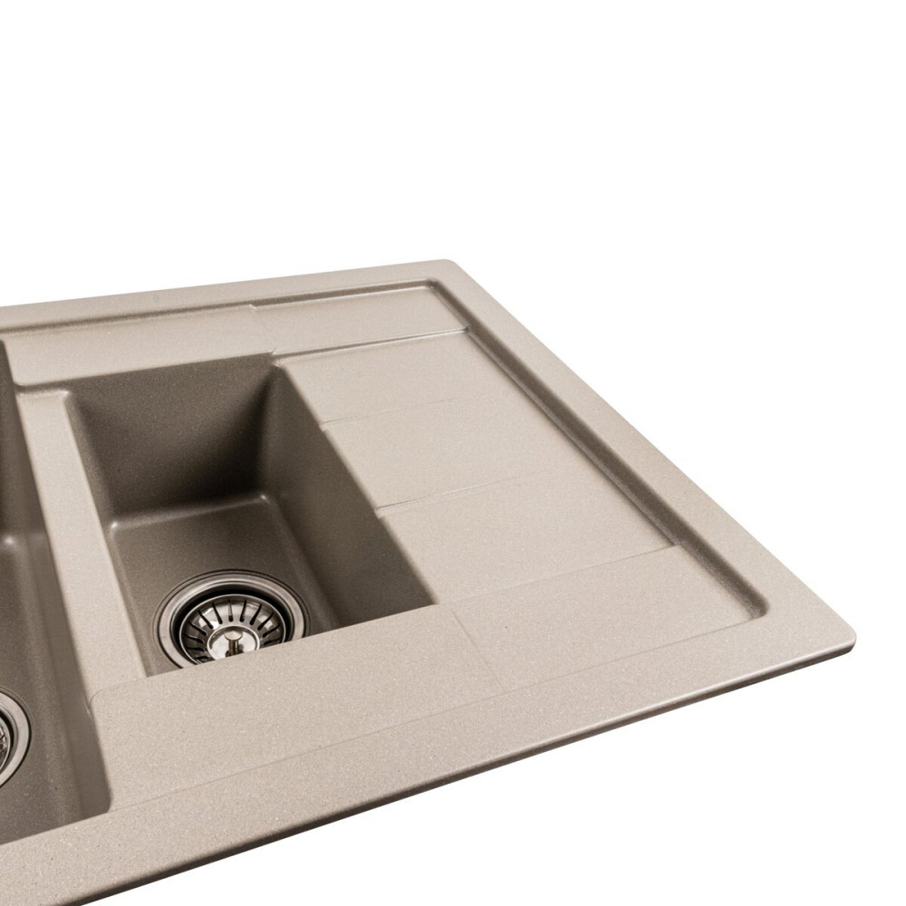 PLATINUM Гранітна мийка для кухні Platinum 7850W TOSKANA матовий Титан Київ - фото 4