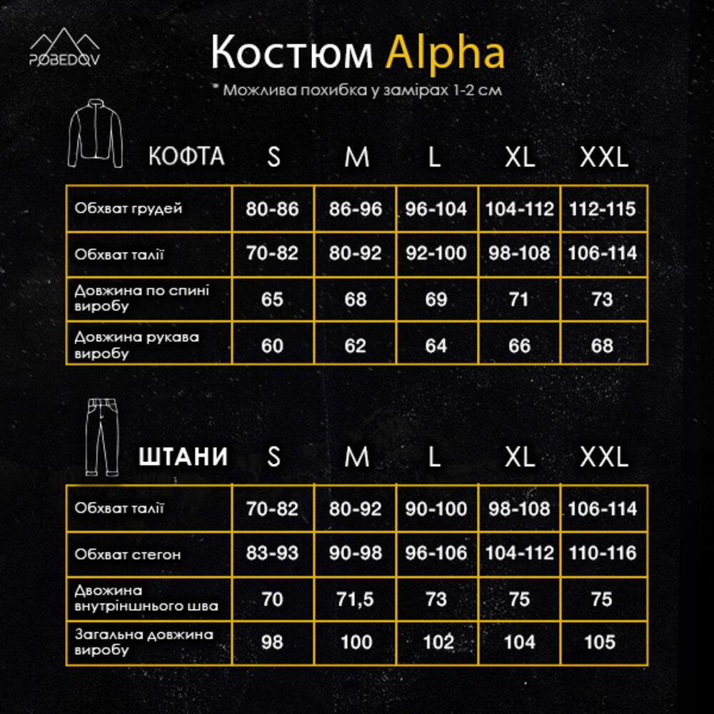 Темно-сірий спортивний костюм для чоловіків. Комплект штани і кофта сірий Pobedov Alpha Київ - фото 5