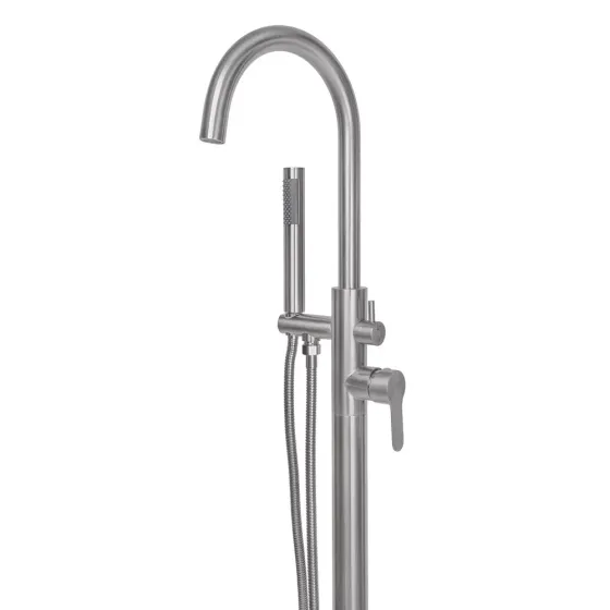 Смеситель для ванны напольный Wezer EKO19A-01 нержавеющая сталь Киев