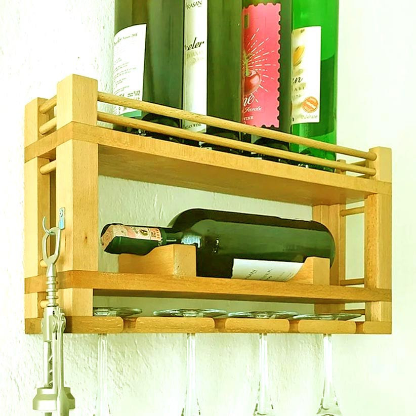 Настінна винна полиця "Мітіка" каррі Миколаїв - фото 1