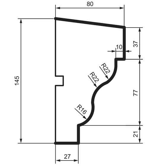 Подоконник фасадный Prestige Decor DC 104 Днепр