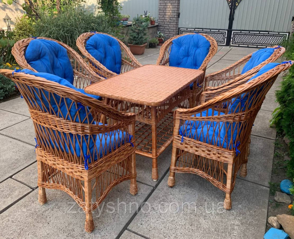 Большой набор плетеной мебели с накидками Киев - изображение 8