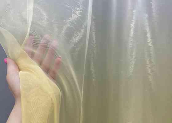 Тюль VR-Textil 1444т Омбре із органзи Світло-золотистий з білим 300х250 см (42-0864) Київ