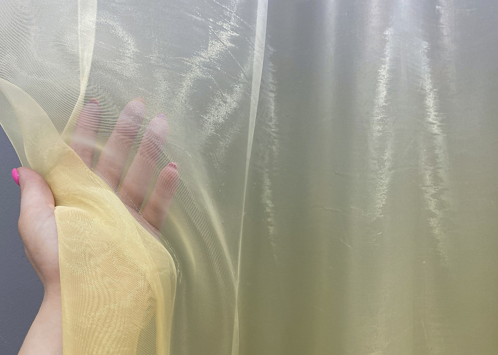 Тюль VR-Textil 1444т Омбре із органзи Світло-золотистий з білим 300х250 см (42-0864) Київ - фото 4