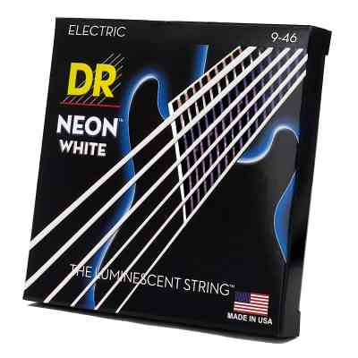 Струни для гітари DR Strings NEON White Electric - Light Heavy (09-46) (NWE-9/46) Вінниця