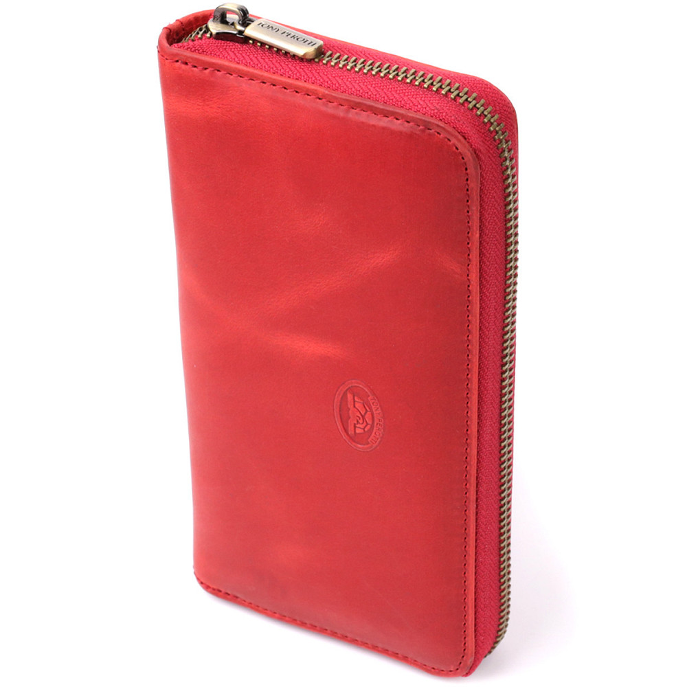 Жіночий гаманець з матової натуральної шкіри Tony Perotti 20834_1 (2250 rosso) Червоний Київ - фото 1