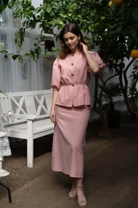 Женский льняной костюм двойка - стильный летний комплект - стильный летний комплект Одесса - изображение 10