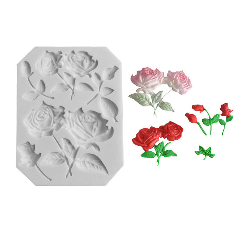 Молд силиконовый Розы 87 на 116 мм серый Киев - изображение 7