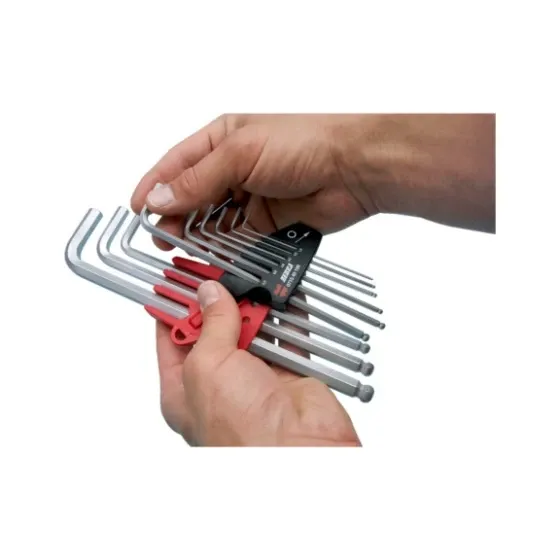 Набор ключей Г-образных HEX  WURTH 071540100 с удлиненным шариком, 9 шт., ZEBRA Коломыя - изображение 3